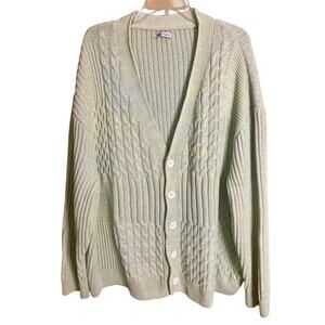 Zara Blue, Green & Yellow Oversized Cardigan Sweater‎ Size Large